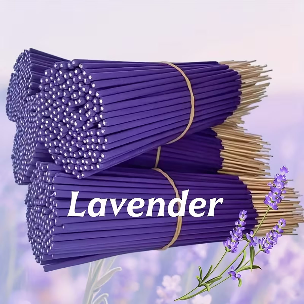 Home Fragrance Non Toxic - Bastoncini d'incenso premium all'aroma di lavanda,